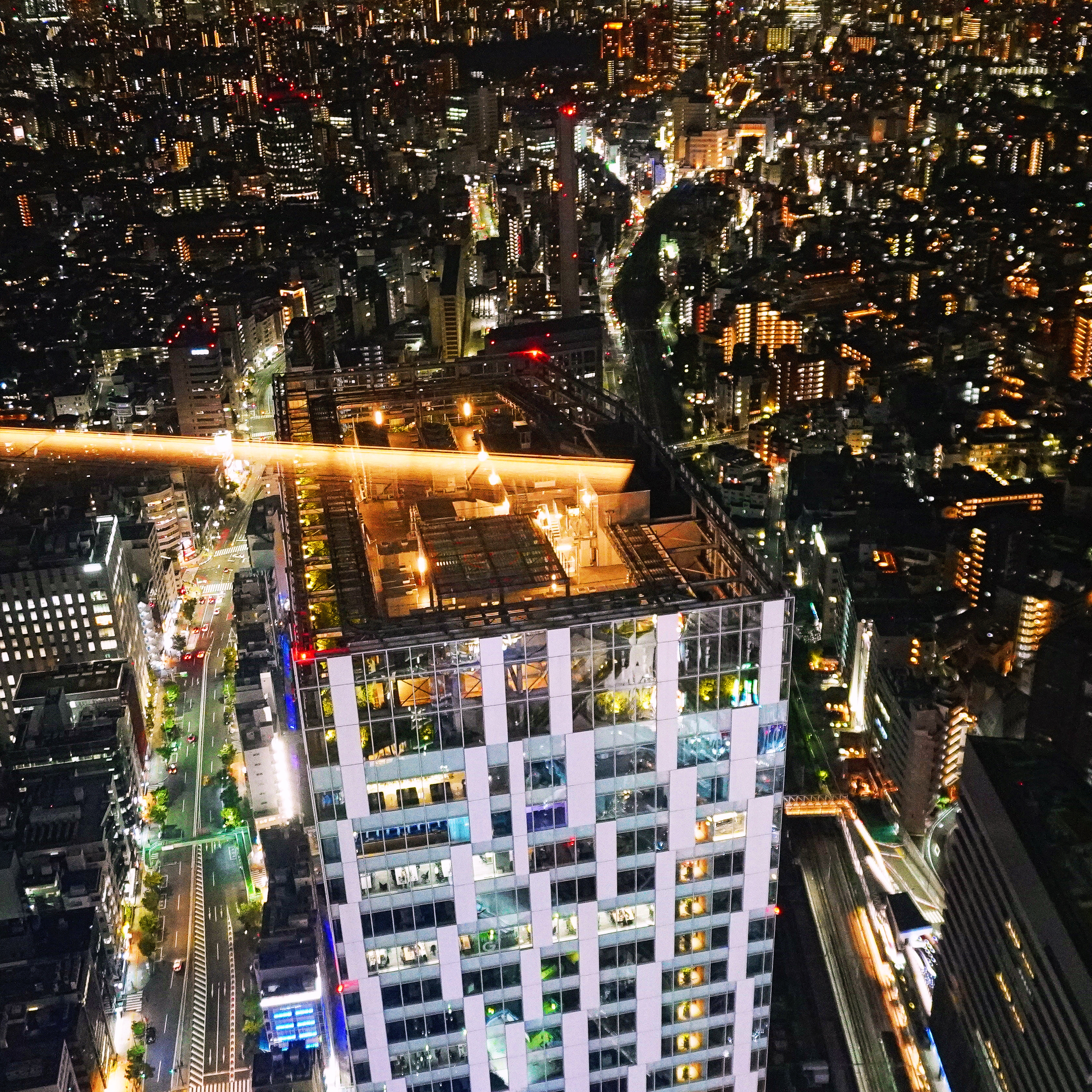 View of Tokyo skyscraper and urban area from Shibuya Sky.